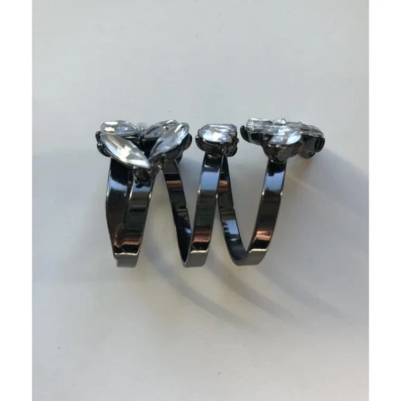 NIB NEW Erickson Beamon Ring Wrap Rhinestone Ring Size 7 - Picture 8 of 10